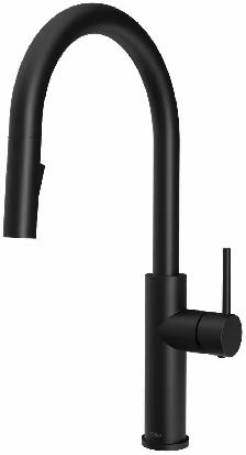 SKU 9012260 – Matte Black Pull-Down Kitchen Faucet