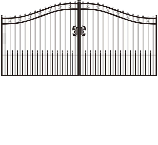 Portail en fer forgé robuste de 6 m (Arrow)