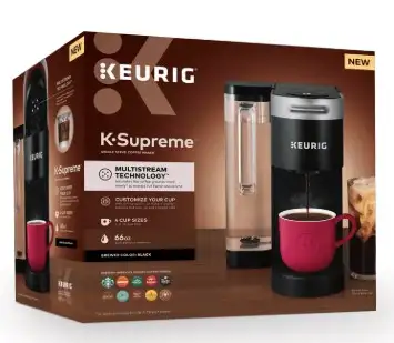 Keurig K- Supreme Single Pod Coffee Maker- Black