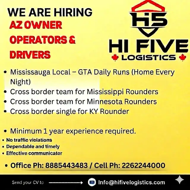 HIRING AZ DRIVERS/OWNER OPERATORS