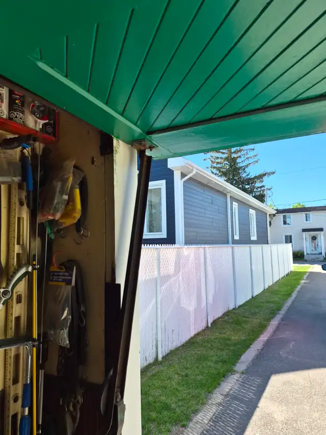 PORTE DE GARAGE ANTIQUE EN BOIS À VENDRE - Photo 3