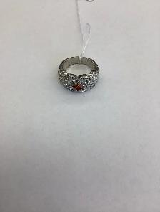 bague en stainless à pierre jaune - Photo 2