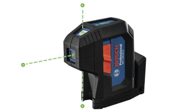 Bosch 125 ft. Green 3-Point Self-Leveling Laser with VisiMax