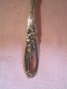 #130F  WHITE ORCHID silverware set for 6
