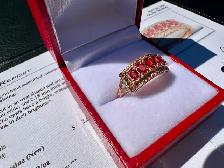 #825 - 14kt Rose Gold & Fire Opal Ring, Size 8 - Photo 3