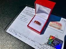 #825 - 14kt Rose Gold & Fire Opal Ring, Size 8 - Photo 6