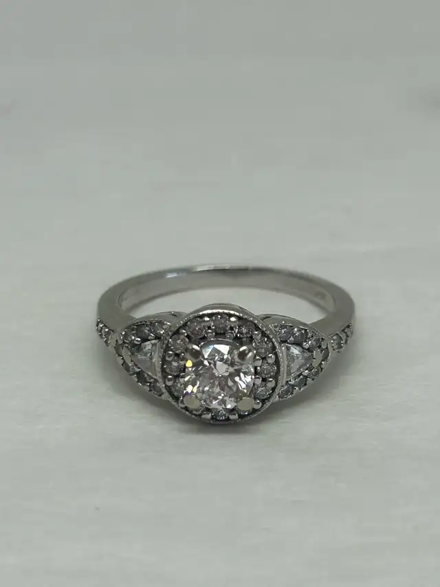 Vintage Halo , Milgrain  Diamond Ring - Photo 4