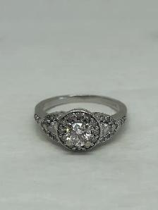 Vintage Halo , Milgrain  Diamond Ring - Photo 4