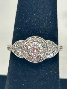 Vintage Halo , Milgrain  Diamond Ring - Photo 6
