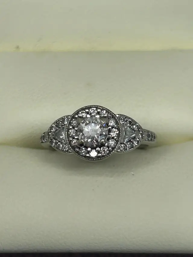 Vintage Halo , Milgrain  Diamond Ring - Photo 7