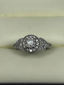 Vintage Halo , Milgrain  Diamond Ring - Photo 7