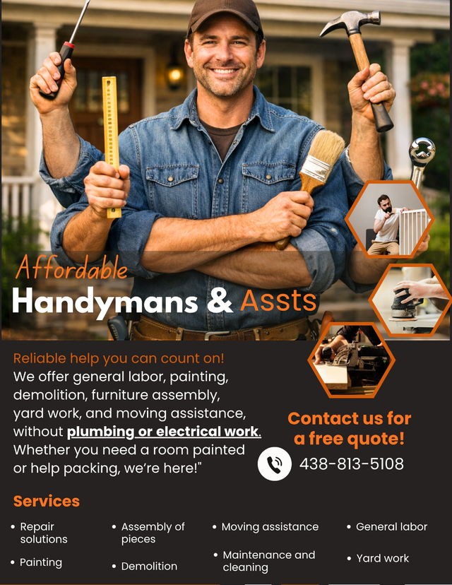 Handyman/Bricoleur-General Labor/Travail General(Paint-Peinture)