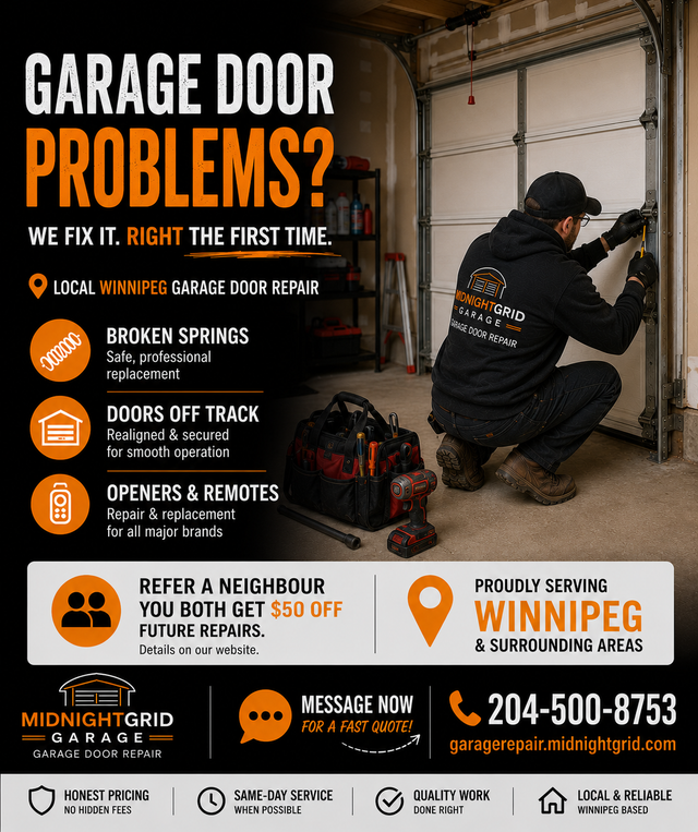 Garage Door Repair – Springs, Cables, Openers