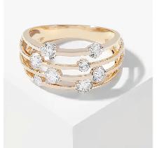 #829/848 - .87 Carat Diamond Band, 14k Gold, Size 6 or 7