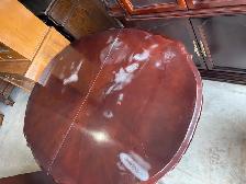 Free delivery used Mahogany Dining Table with Leaf Inserts - Photo 2