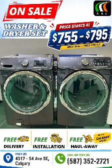 Big Blowout Sale on Washers & Dryer Set $755-$895 Only