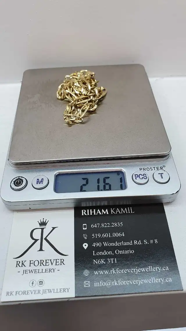 10k yellow gold chain # 406_9 - Photo 6