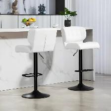 Adjustable Bar Stools with Footrest Back for Kitchen Counter ...