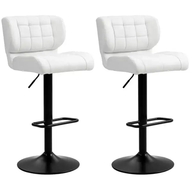 Adjustable Bar Stools with Footrest Back for Kitchen Counter ... - Photo 10
