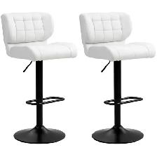 Adjustable Bar Stools with Footrest Back for Kitchen Counter ... - Photo 10