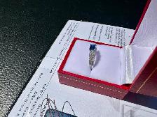 #858 - 14kt White Gold EFFY Diamond / Sapphire Ring Size 7 - Photo 5
