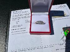 #834 - 14kt Yellow Gold, Oval Diamond Band Size 7