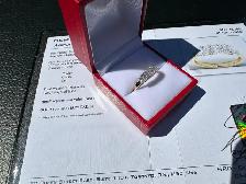 #834 - 14kt Yellow Gold, Oval Diamond Band Size 7 - Photo 2