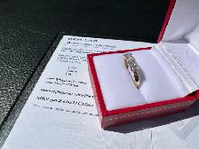 #834 - 14kt Yellow Gold, Oval Diamond Band Size 7 - Photo 4