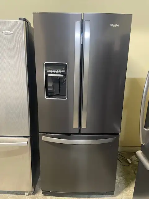 Réfrigérateur stainless foncé 30'' portes françaises Whirlpool