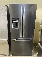 Réfrigérateur stainless foncé 30'' portes françaises Whirlpool