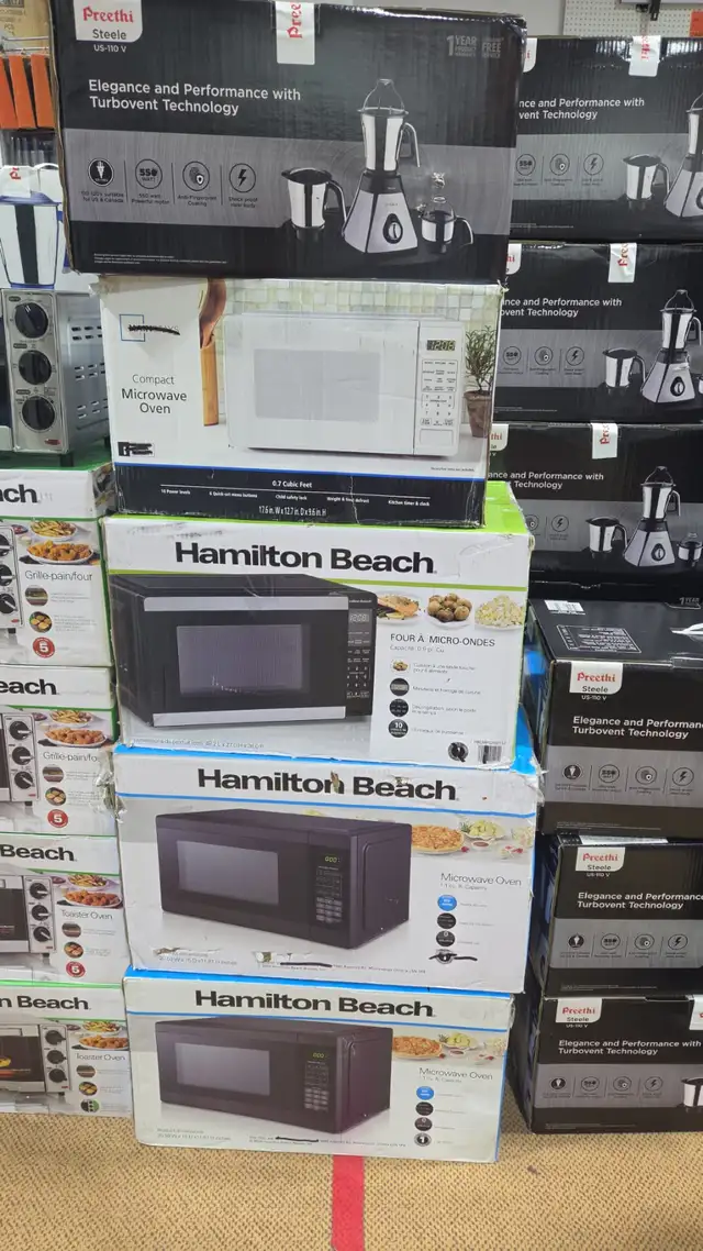 HAMILTON BEACH 0.9 CUFT MICROWAVE BLACK COLOR - Photo 2