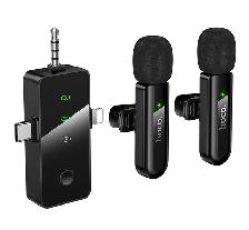 HOCO L20C 2pc Wireless Lavalier Mic (Lightning/Type-C/3.5)