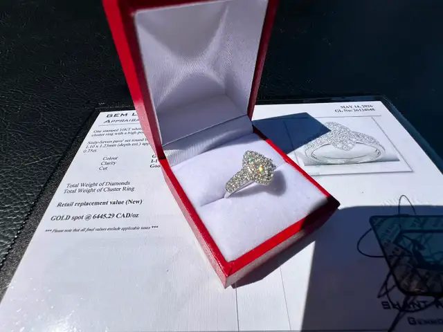 #833 - 10kt White Gold, 3/4ct Diamond Ring Size 7