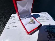 #833 - 10kt White Gold, 3/4ct Diamond Ring Size 7