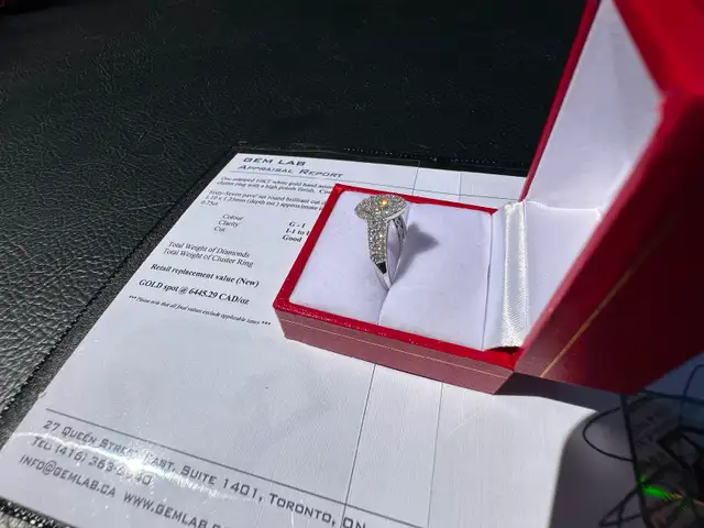 #833 - 10kt White Gold, 3/4ct Diamond Ring Size 7 - Photo 3