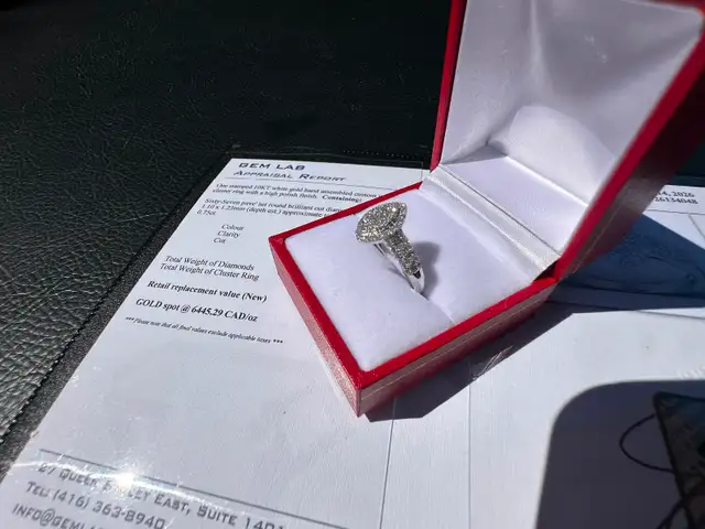 #833 - 10kt White Gold, 3/4ct Diamond Ring Size 7 - Photo 4