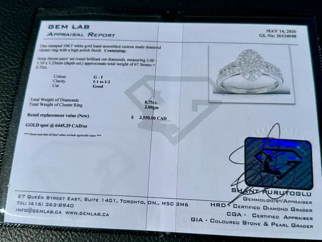 #833 - 10kt White Gold, 3/4ct Diamond Ring Size 7 - Photo 9