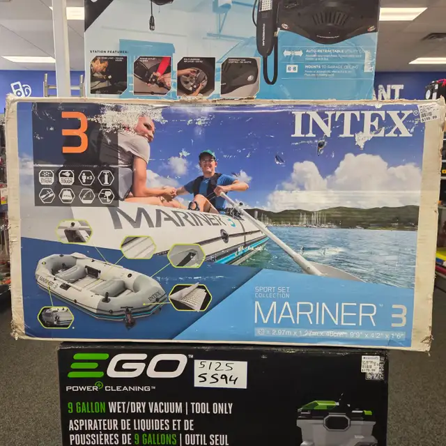 NEW Intex Mariner 3 Inflatable Boat w/Oars Bag @ Cashopolis!!