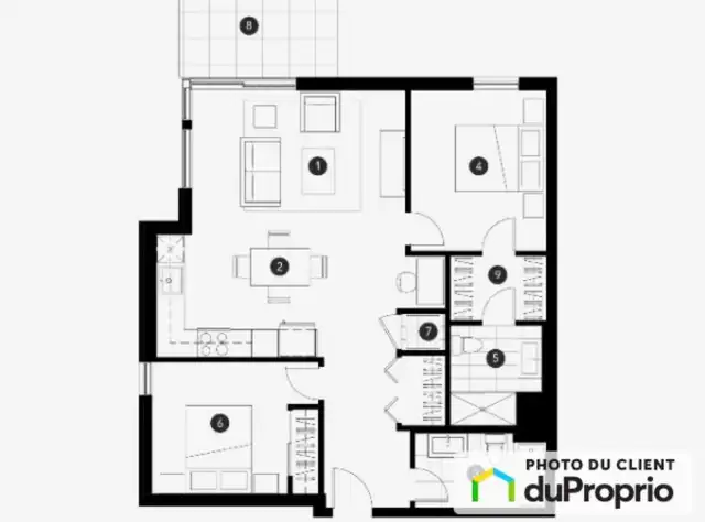 appartement à louer - Photo 2