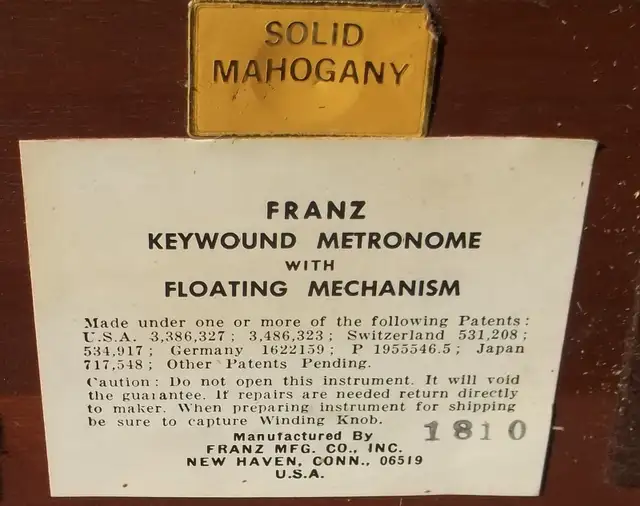 Retro Franz Key-wound Metronome. - Photo 3