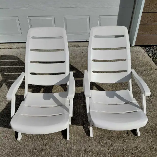 2 chaises extérieures de patio pliantes en PVC - Photo 2