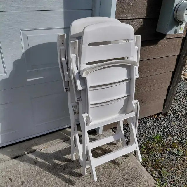 2 chaises extérieures de patio pliantes en PVC - Photo 3