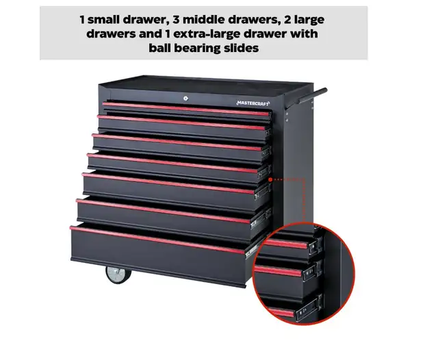 Brand New Mastercraft Rolling Tool Storage Cabinet For Sale - Photo 3