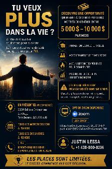 GAGNE ENTRE 5 000$ ET 10 000$/MOIS – OPPORTUNITÉ D’AFFAIRES ✅