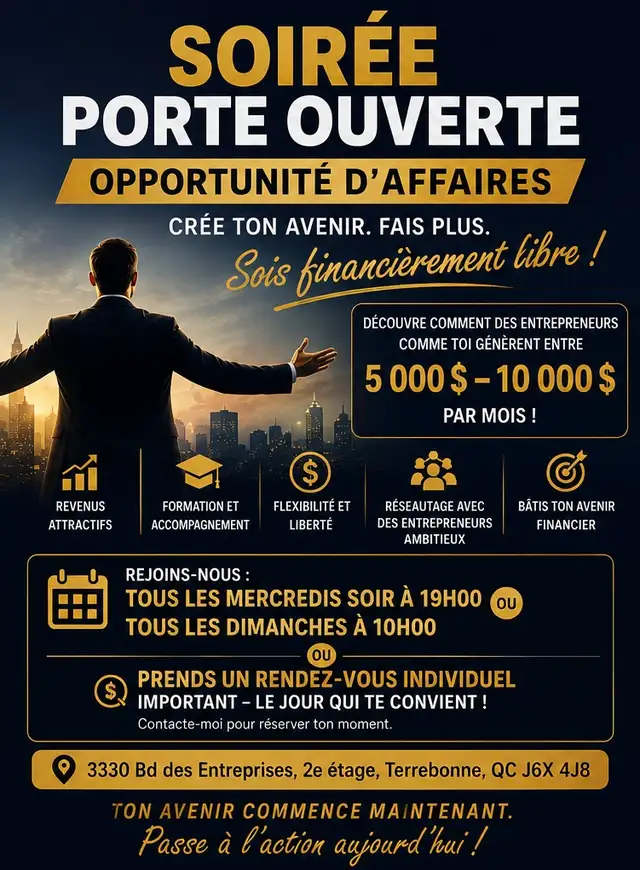 SOIRÉE PORTE OUVERTE ENTREPRENEURS – FORMATION