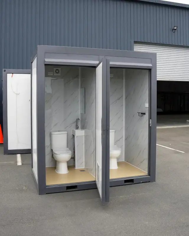 Cabine de toilette double mobile - Photo 2