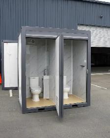 Cabine de toilette double mobile - Photo 2