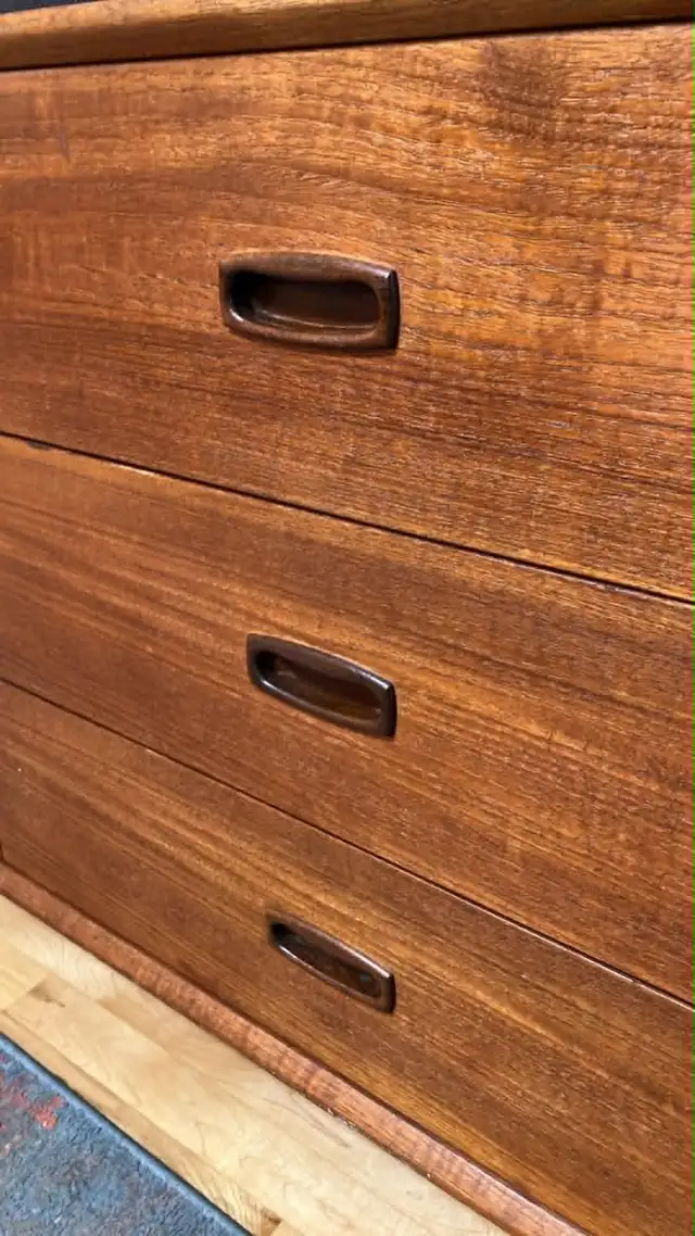 Mid century. Teak TECK. Crédence, buffet, commode, bahut televis - Photo 5