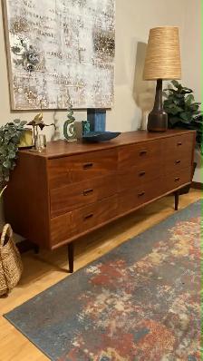 Mid century. Teak TECK. Crédence, buffet, commode, bahut televis - Photo 9
