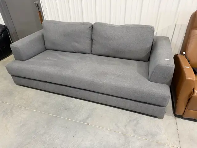 Fabric bench sofas in grey or beige